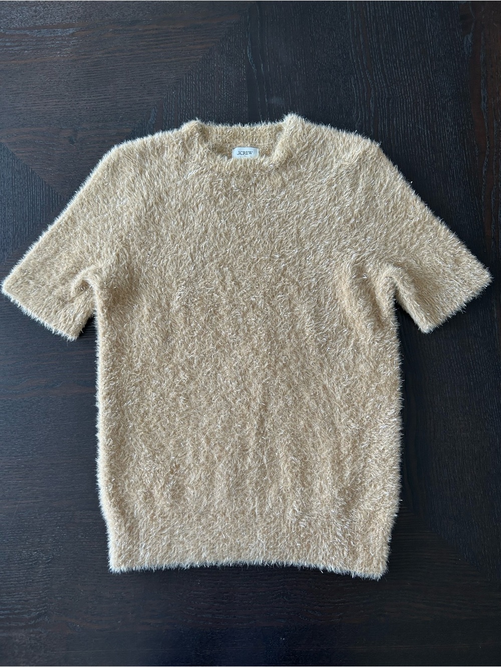 J. CREW TINSEL SWEATER. SHORT SLEEVE SIZE XS
